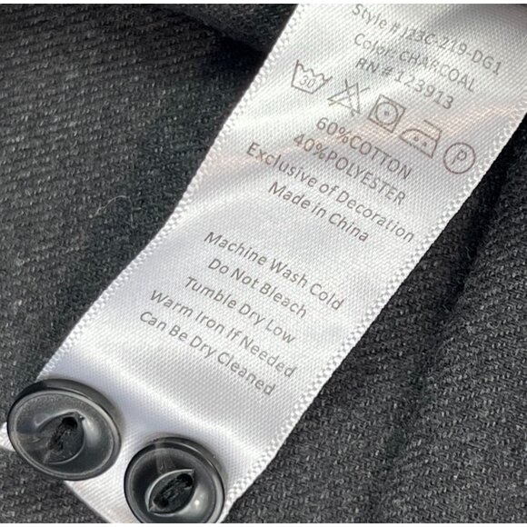 NWT Jachs New York Button-Up Shirt Men 3XL Charcol Gray Tribeca, NY J23C-219-DG1 - Picture 5 of 10